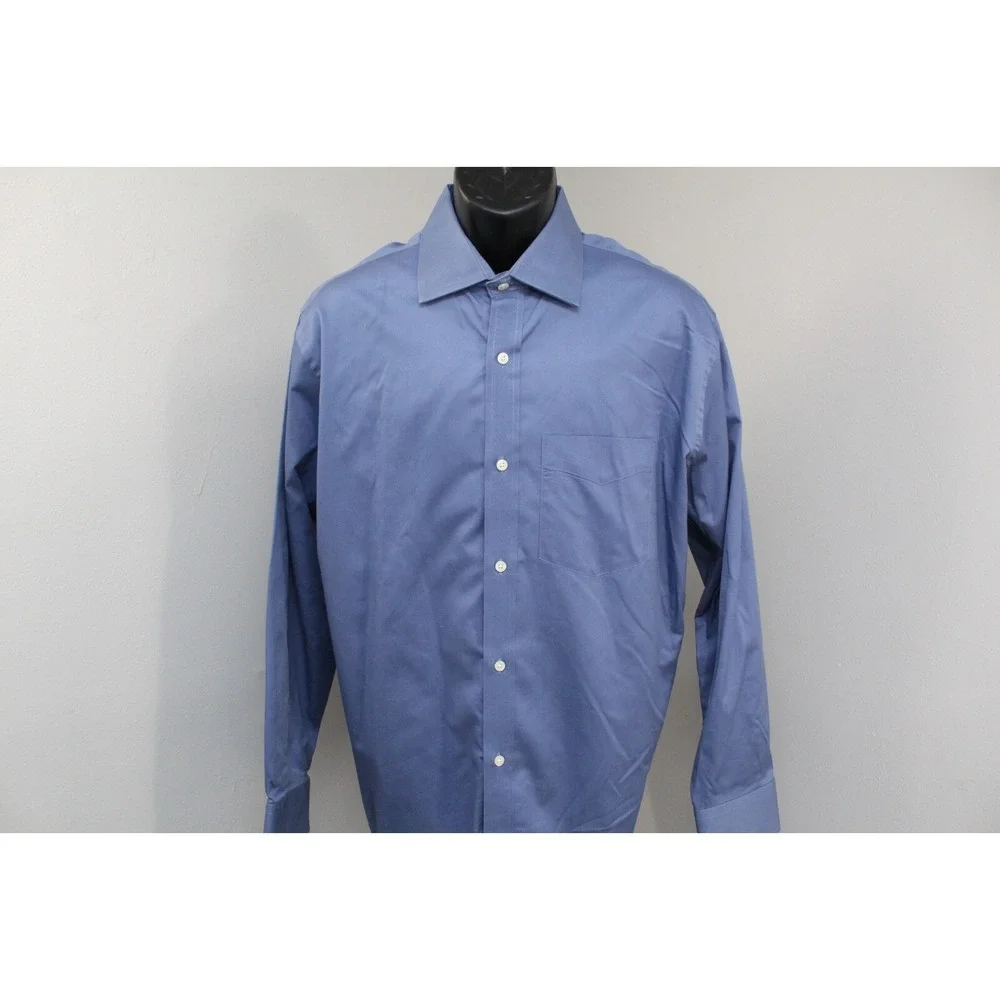 Banana‎ Republic Dress Shirt Blue Long Sleeve Button Up Mens XL 17-17.5